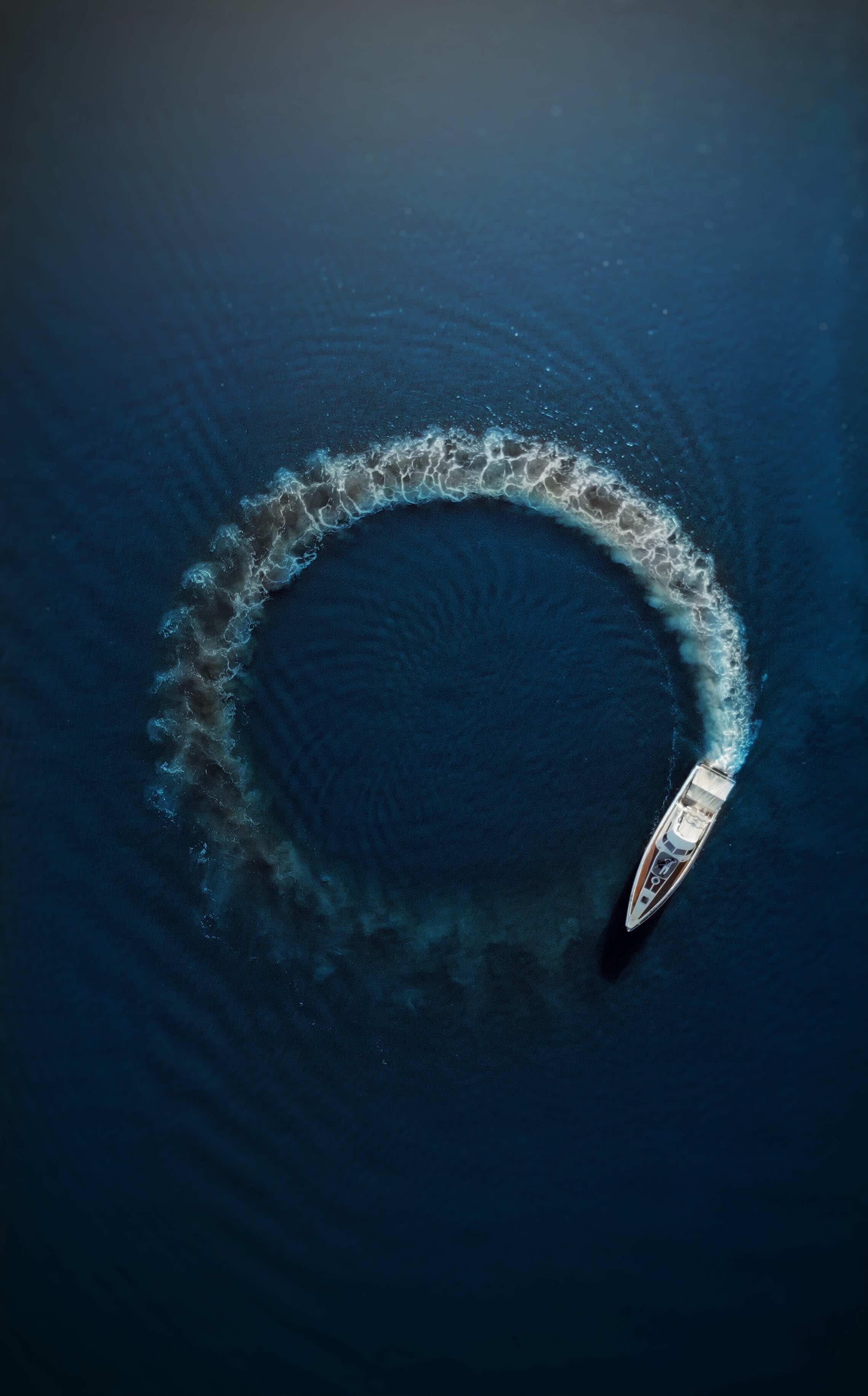 Yacht at anchor